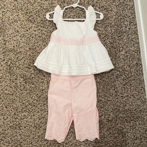 Toddler girl Blouse + pants set / 12-18 months